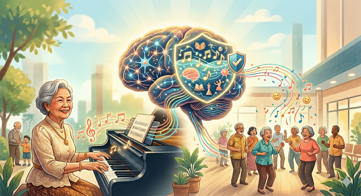 ดนตรีกับเวชศาสตร์วิถีชีวิต (ตอนที่ 2)  ดนตรีกับสมองและการชะลอความเสื่อม: จังหวะที่อาจปกป้องความทรงจำของเรา