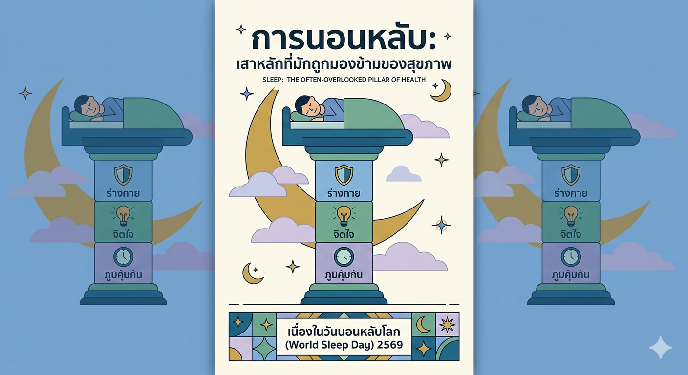 การนอนหลับ: เสาหลักที่มักถูกมองข้ามของสุขภาพ เนื่องในวันนอนหลับโลก (World Sleep Day) 2569